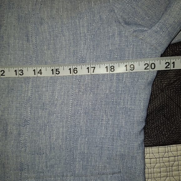 VTG Drapers & Damons Open Front Blue Lightweight Jacket Pockets M 3/4 Sleeve - Picture 8 of 10